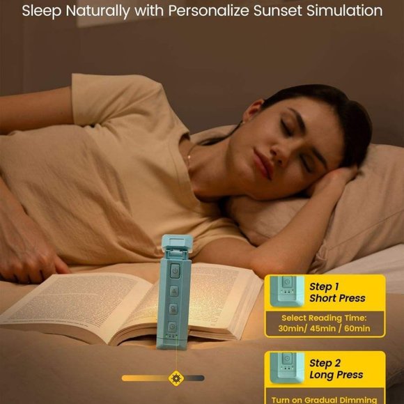 USB Rechargeable Book Light for Reading in Bed, Portable Clip-on LED 1 Pack - Picture 12 of 14